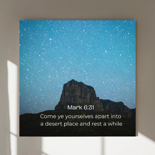Mark 6:31 KJV Wall Art – Scripture Poster ポスター