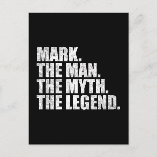Mark name, Mark The Man The Myth The Legend ポストカード (正面)