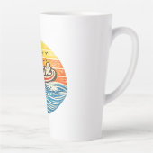 Mark Retro Sunset Name Design カフェラテマグ (右)