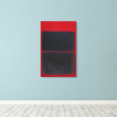 Mark Rothko – 淡い赤色オーバーブラック – 1957 キャンバスプリント (インサイチュ (ウッドフロア))