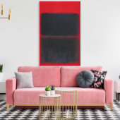 Mark Rothko – 淡い赤色オーバーブラック – 1957 キャンバスプリント (インサイチュ (リビング))