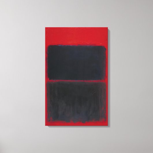 Mark Rothko – 淡い赤色オーバーブラック – 1957 キャンバスプリント (正面)