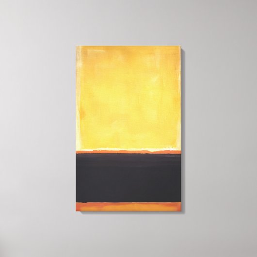 Mark Rothko – 黄色、木炭、茶色 – 1953 キャンバスプリント (正面)