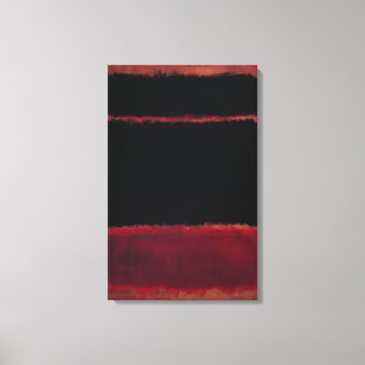 Mark Rothko – 黒イン深い赤 – 1957 キャンバスプリント (正面)