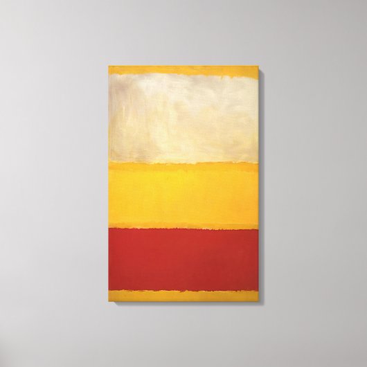 Mark Rothko - No. 13白、赤、黄色 キャンバスプリント (正面)