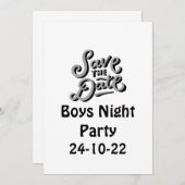 Mark the date Girls Night Party 招待状 (正面/裏面)