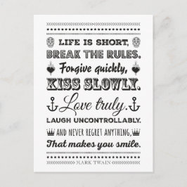 Mark Twain – ルールの解除 ポストカード