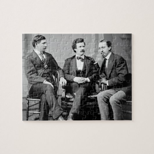 Mark Twain、George Alfred Townsend、David Gray ジグソーパズル (横)