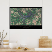 Mark Twain Lake Missouri衛星ポスターマップ ポスター (キッチン)