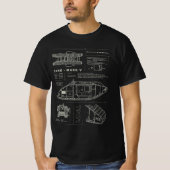 MARK V LANDSHIP - WW1 Tank  Tシャツ (正面)