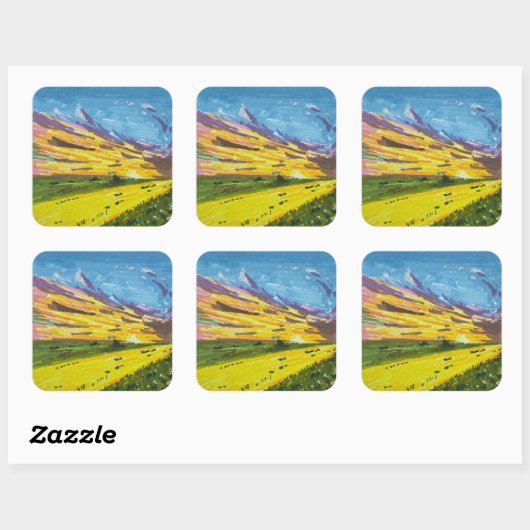 Marker Landscape Painting スクエアシール (シート)