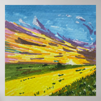 Marker Landscape Painting  ポスター