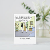 "Marker Moms" Funny Cartoon ポストカード (スタンド正面)
