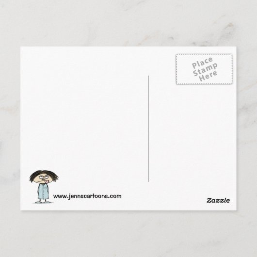 "Marker Moms" Funny Cartoon ポストカード (裏面)