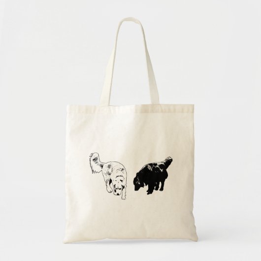 Market-Day Outline — Retriever Duo トートバッグ (正面)