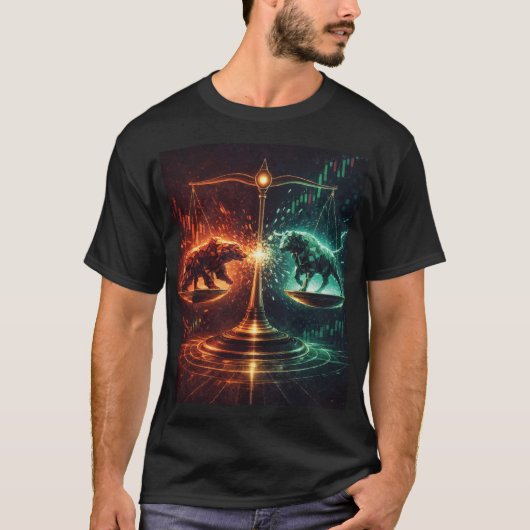 Market Equilibrium, Day Trading, Abstract Geometry Tシャツ (正面)