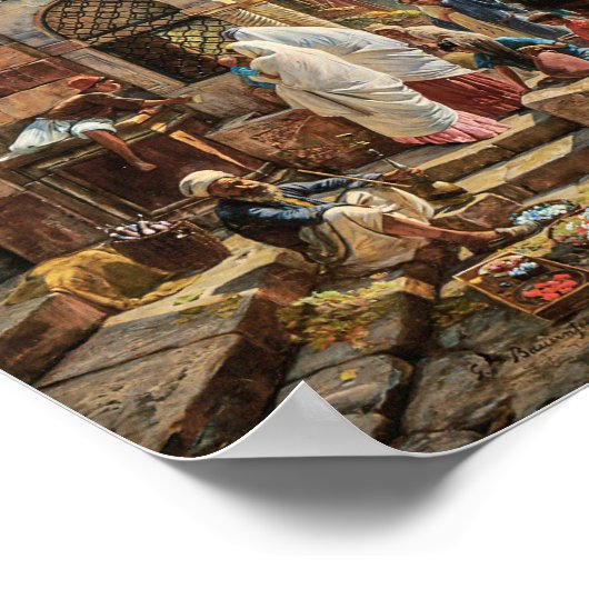 Market in Jaffa | Gustav Bauernfeind | ポスター (角)