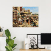 Market in Jaffa | Gustav Bauernfeind | ポスター (ホームオフィス)