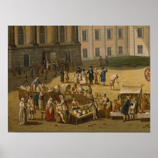 Market in the Alter Markt, Potsdam, 1772 ポスター (正面)