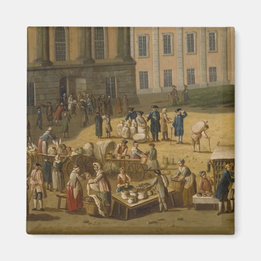 Market in the Alter Markt, Potsdam, 1772 マグネット (正面)