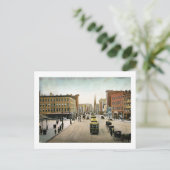 Market St., Newark NJ 1909ヴィンテージ ポストカード (スタンド正面)