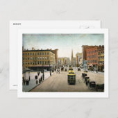 Market St., Newark NJ 1909ヴィンテージ ポストカード (正面/裏面)