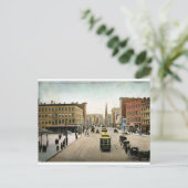 Market St., Newark NJ 1909ヴィンテージ ポストカード (スタンド正面)