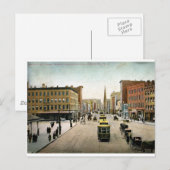 Market St., Newark NJ 1909ヴィンテージ ポストカード (正面/裏面)