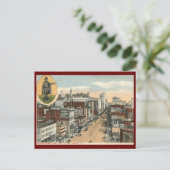 Market St., Newark NJ 1918ヴィンテージ ポストカード (スタンド正面)