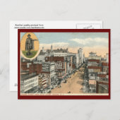 Market St., Newark NJ 1918ヴィンテージ ポストカード (正面/裏面)