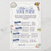 Market What in Your Purse Game Bridal Shower  (正面)