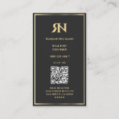 Marketing Professional Black Faux Gold Frame 名刺 (裏面)