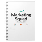Marketing Squad – Data. Hustle. Repeat. ノートブック (正面)