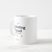 Marketing Squad Personalized Name コーヒーマグカップ (正面左)