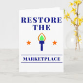 Marketplace of Ideas Free Speech Torch カード (黄色い花)