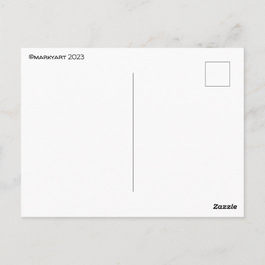 markyartオリジナルのアートワーク信仰の泉 ポストカード (裏面)