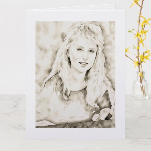 Marla Kay Mangan as Computer Ink Wash カード (黄色い花)