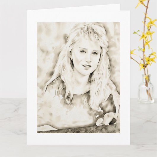 Marla Kay Mangan as Computer Ink Wash カード (黄色い花)