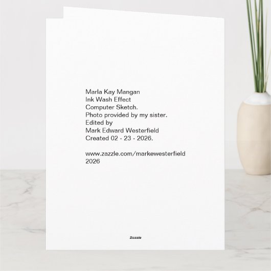 Marla Kay Mangan as Computer Ink Wash カード (裏面)