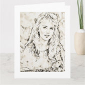 Marla Kay Mangan Computer Sketch Ink Wash 2  カード (正面)