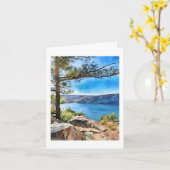 Marla's Devil's Lake Computer Watercolor Painting  カード (黄色い花)