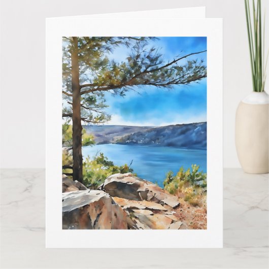 Marla's Devil's Lake Computer Watercolor Painting  カード (正面)