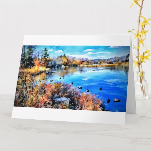 Marla's Water Color Pond card   カード (黄色い花)