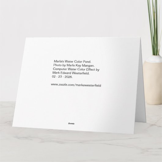 Marla's Water Color Pond card   カード (裏面)