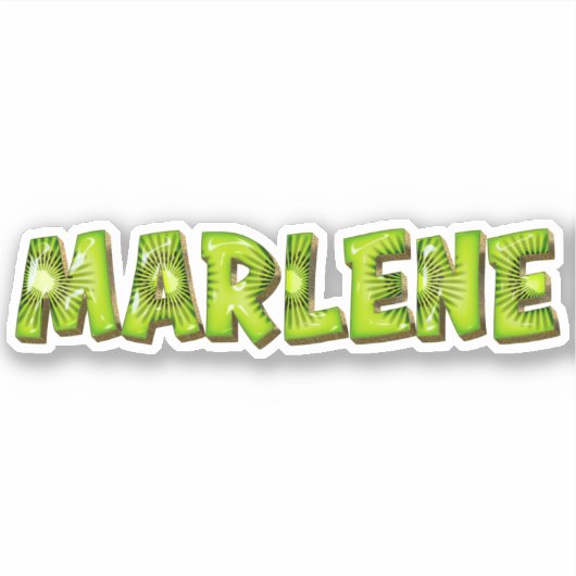 Marlene Name Kiwi Design Aufkleber Sticker シール (正面)