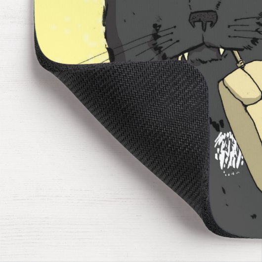 Marleyの魚のねずみを捕る猫 マウスパッド (コーナー)