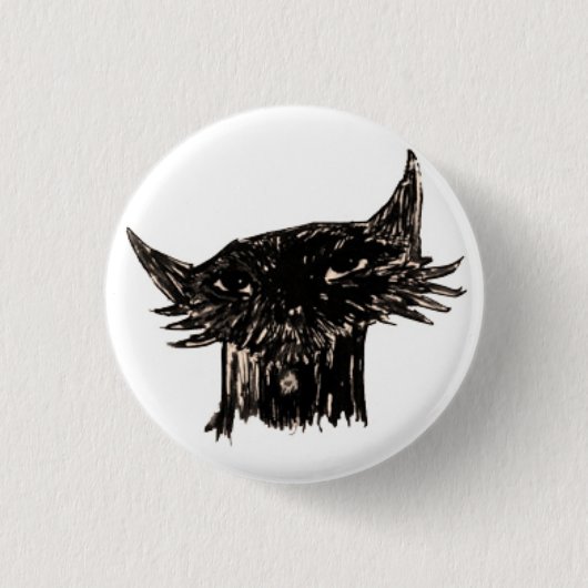 Marleyの魚の漫画の頭部 缶バッジ (正面)