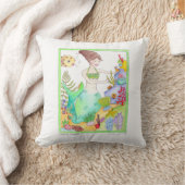 Marley Ungaro著園芸人魚の芸術の枕 クッション (ブランケット)