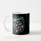 Marley Was Dead To Begin With Funny Novelty Christ コーヒーマグカップ (左)