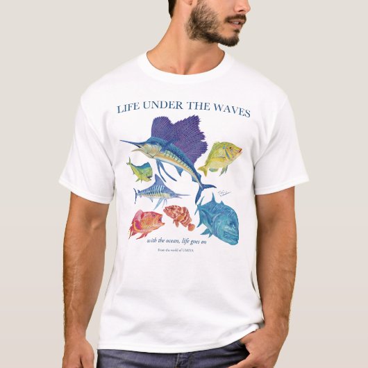 marlin and More | Ocean Life Tシャツ (正面)